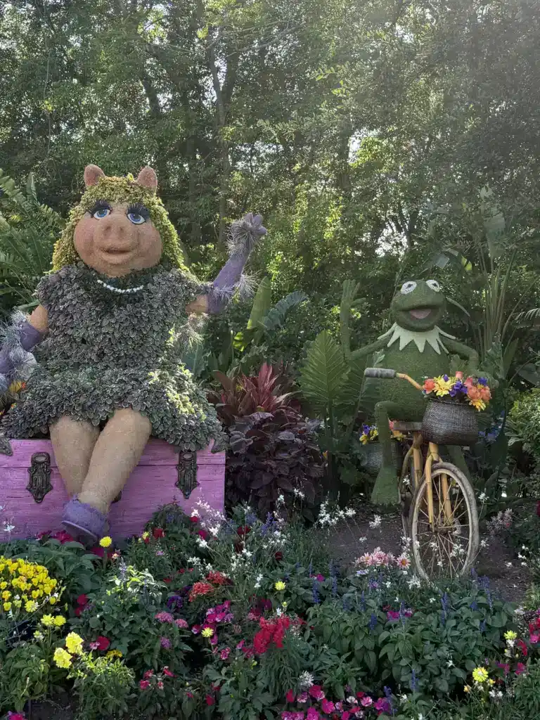 Miss Piggy topiary at Epcot