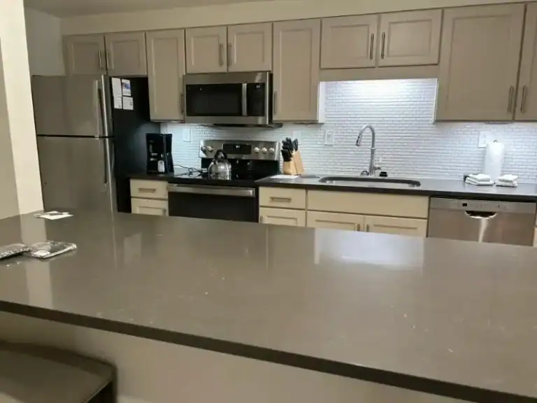 Marriott Imperial Palms Villa hotel kitchen Disney vacation rental booked with credit card points
