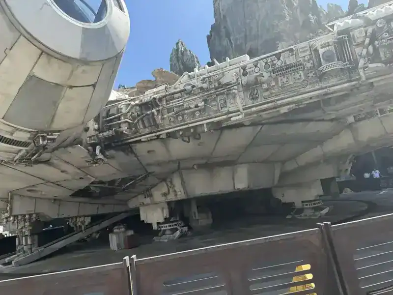 Millennium falcon in Hollywood Studios is walkable from Marriott Disney hotels on property using points.